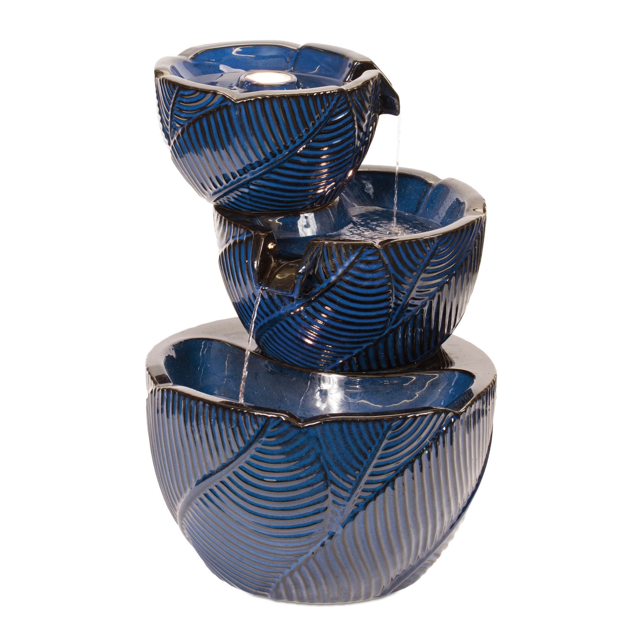 Melrose International 22”H Ceramic UL Plug Fountain with (Pump MZ20450AB) 11029DS