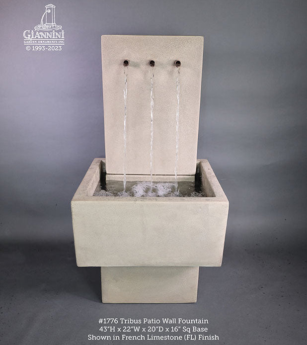Giannini Garden Tribus Patio Outdoor Wall Fountain 1776
