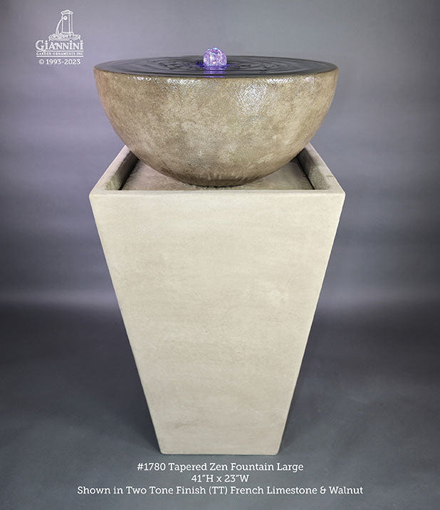 Giannini Garden Tapered Large Zen Outdoor Water Fountain 1780