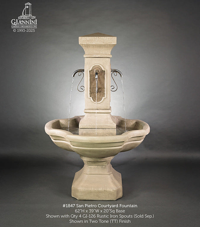 Giannini Garden San Pietro Outdoor Courtyard Fountain 1847C