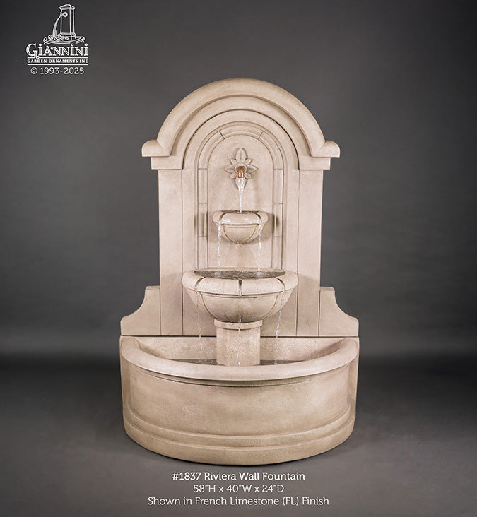 Giannini Garden Riviera Outdoor Wall Fountain 1837