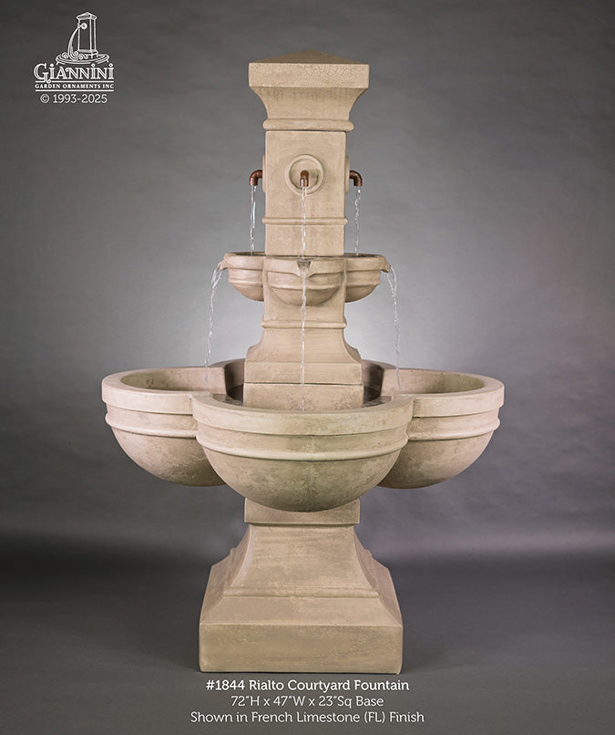 Giannini Garden Rialto Outdoor Courtyard Fountain 1844
