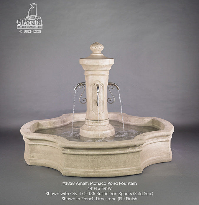 Giannini Garden Amalfi Monaco Outdoor Pond Fountain 1858