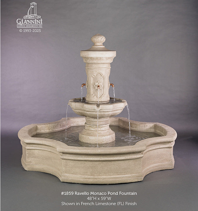 Giannini Garden Ravello Monaco Outdoor Pond Fountain 1859
