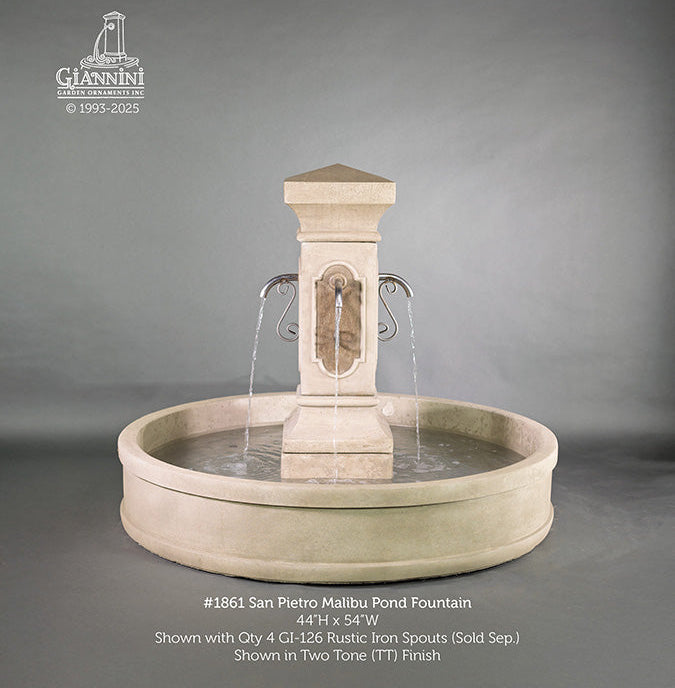 Giannini Garden San Pietro Malibu Outdoor Pond Fountain 1861C