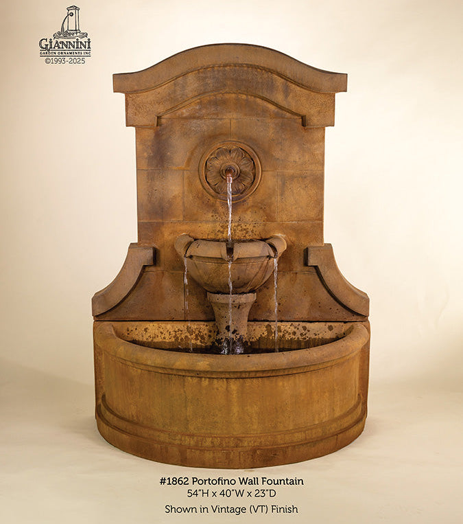 Giannini Garden Portofino Outdoor Wall Fountain 1862