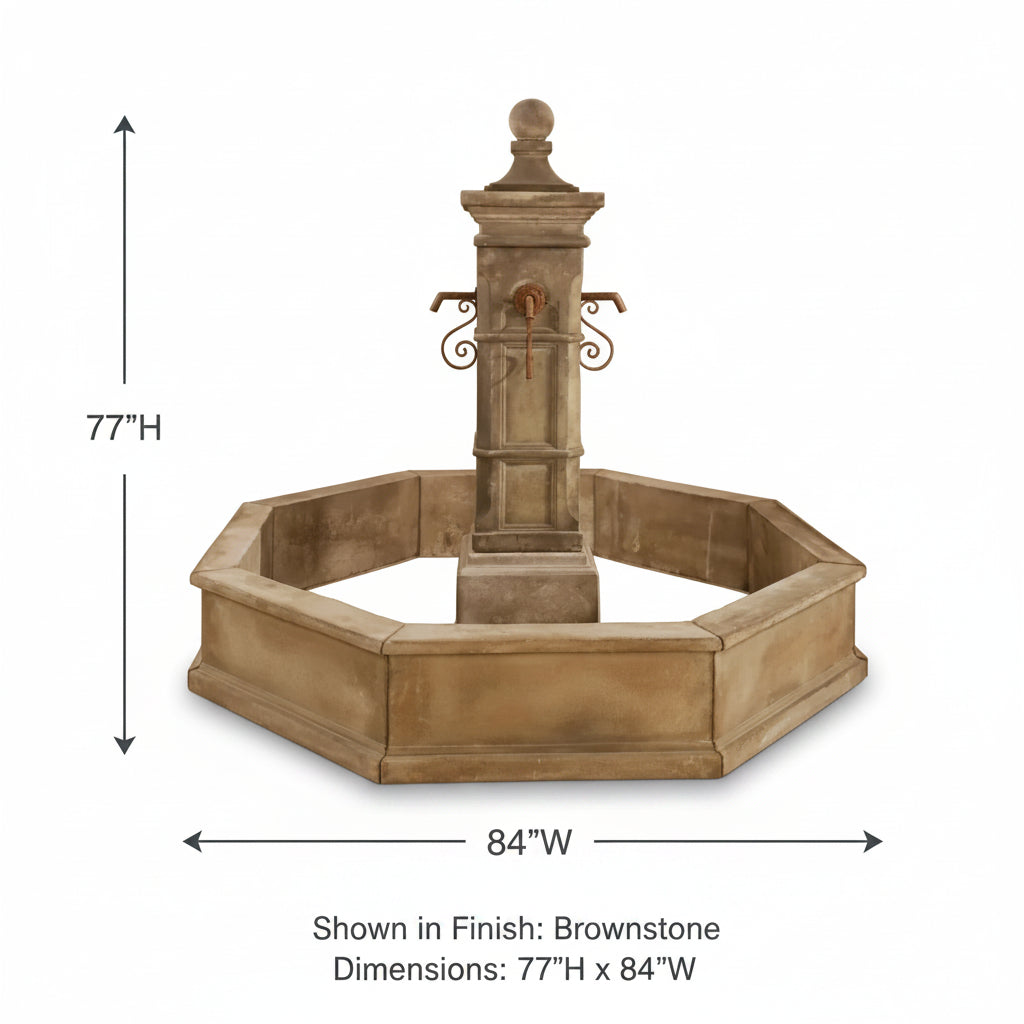 Giannini Garden Aquitaine Outdoor Pond Fountain with Loire Basin 1601C