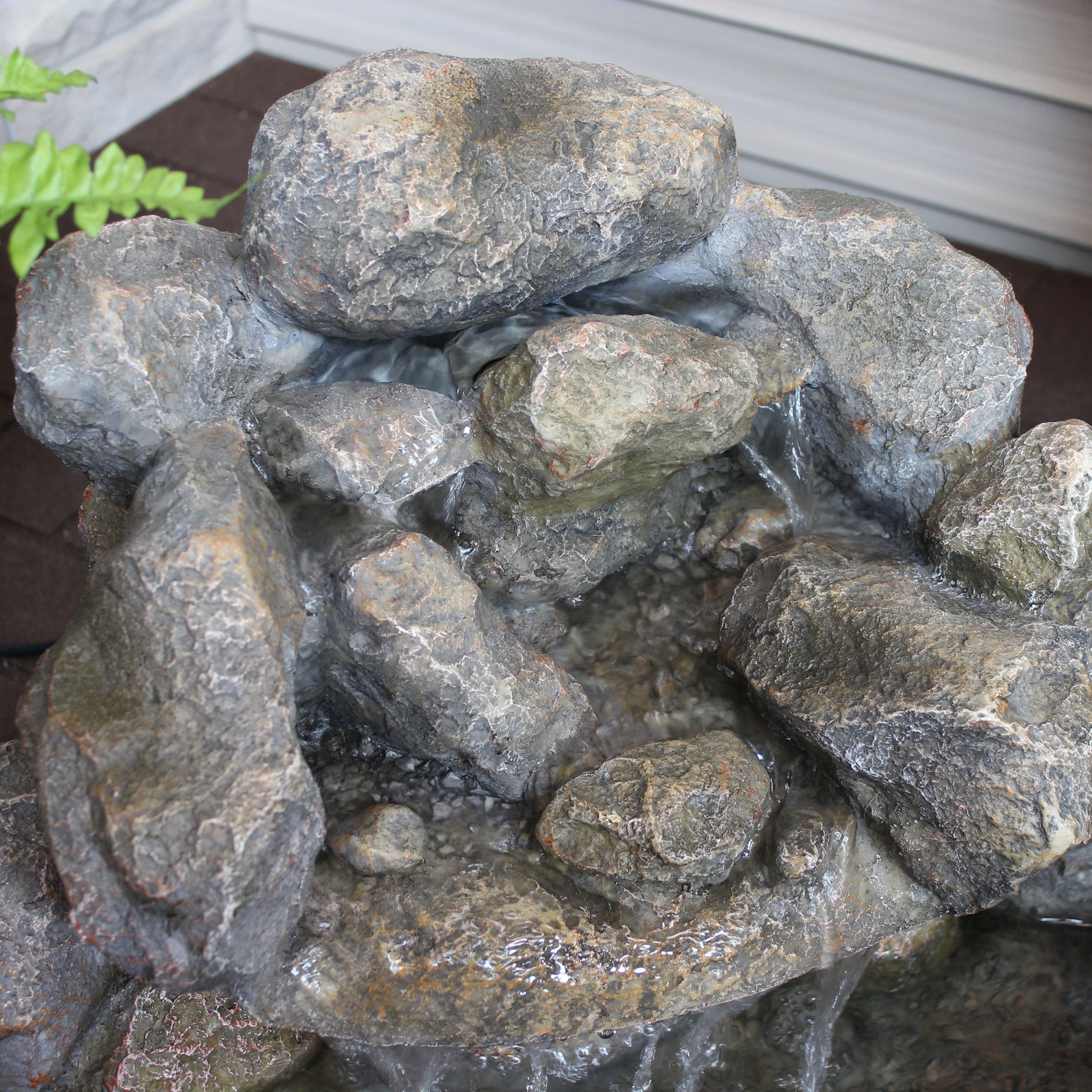 Sunnydaze 18" H Rocky Ravine Outdoor Water Fountain