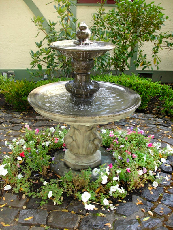 Giannini Garden Chelsea Garden Two Tier Outdoor Water Fountain with Step 1558