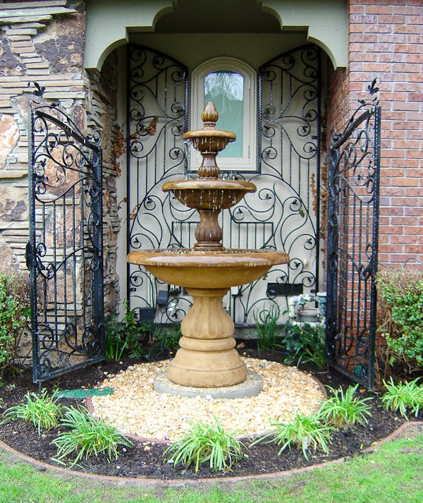Giannini Garden Isola Three Tier Outdoor Water Fountain 1296