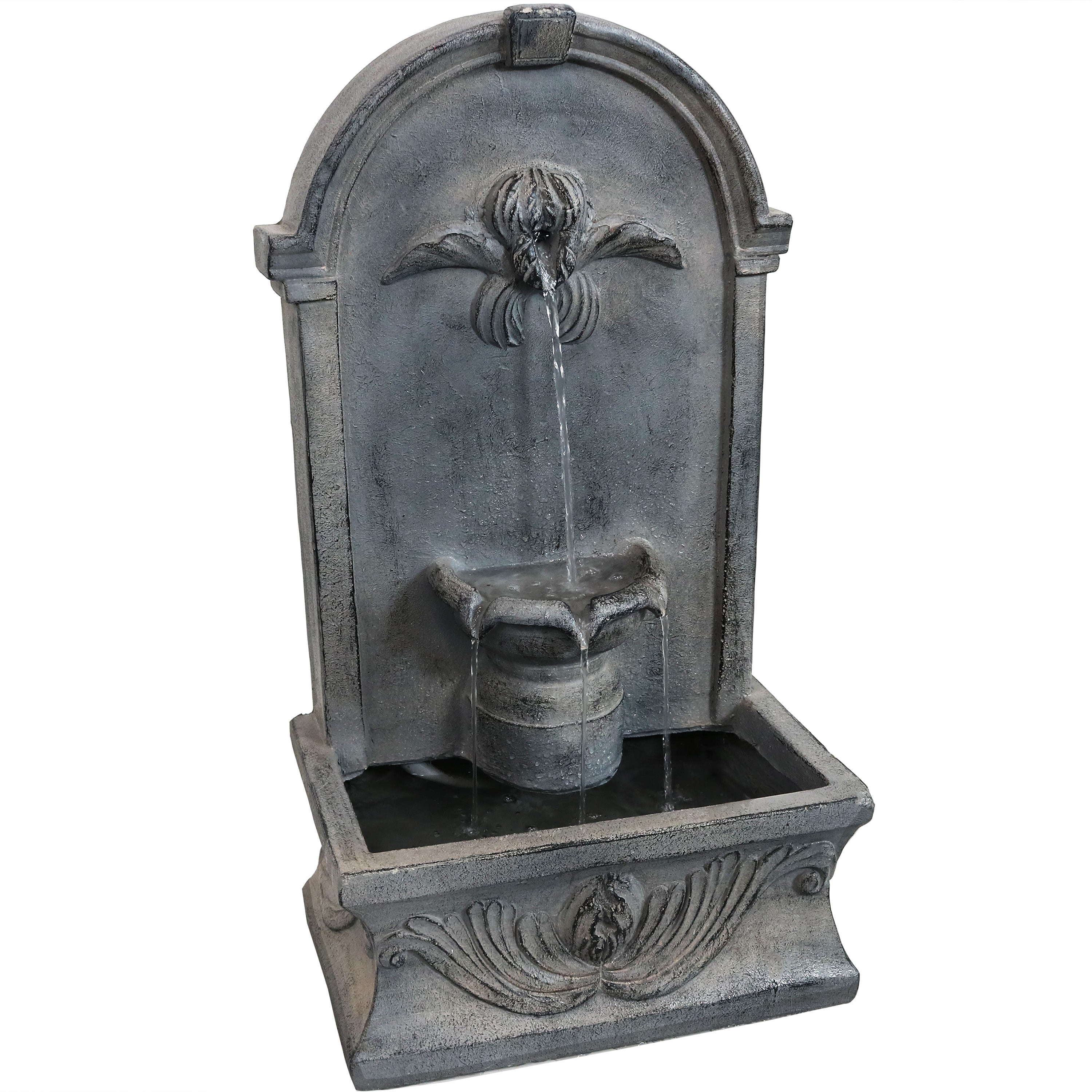 Sunnydaze 28" French-Inspired Outdoor Wall-Mounted Fountain