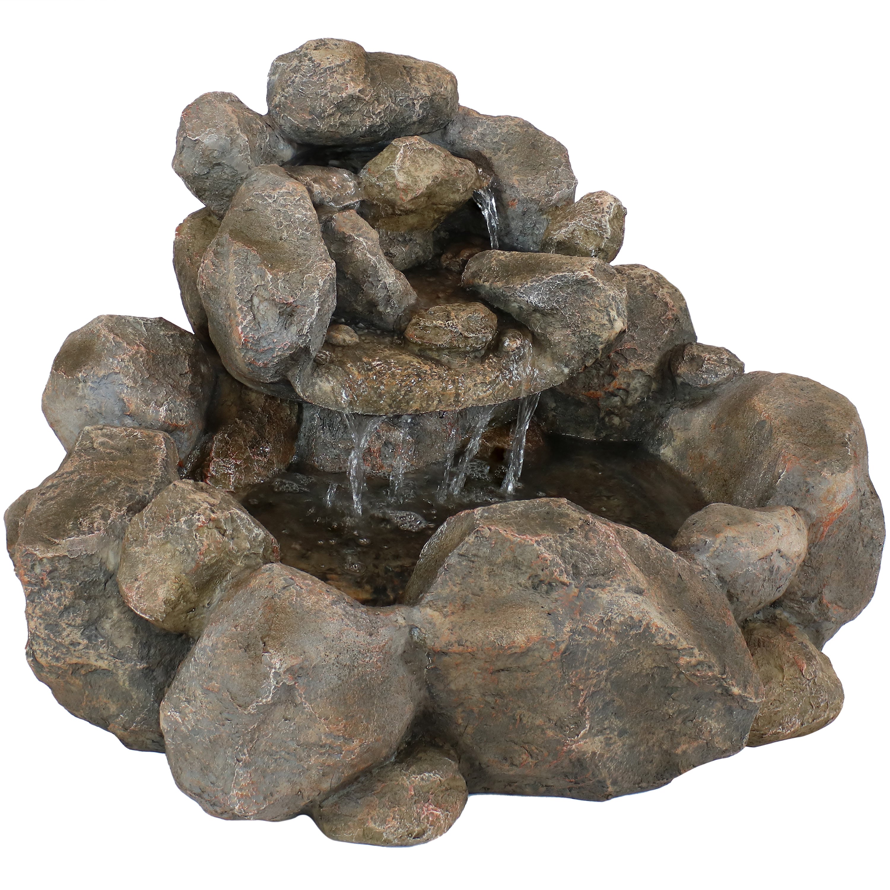 Sunnydaze 18" H Rocky Ravine Outdoor Water Fountain