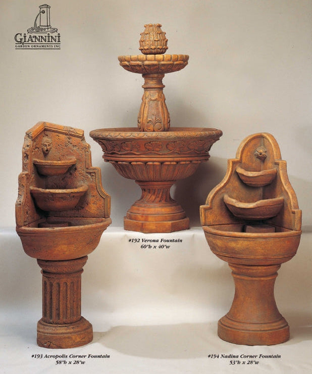 Giannini Garden Verona Tiered Outdoor Water Fountain 192