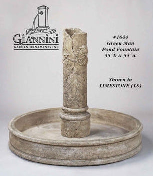 Giannini Garden Green Man Outdoor Pond Fountain 1044