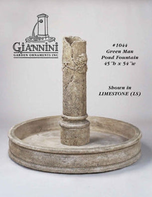 Giannini Garden Green Man Outdoor Pond Fountain 1044