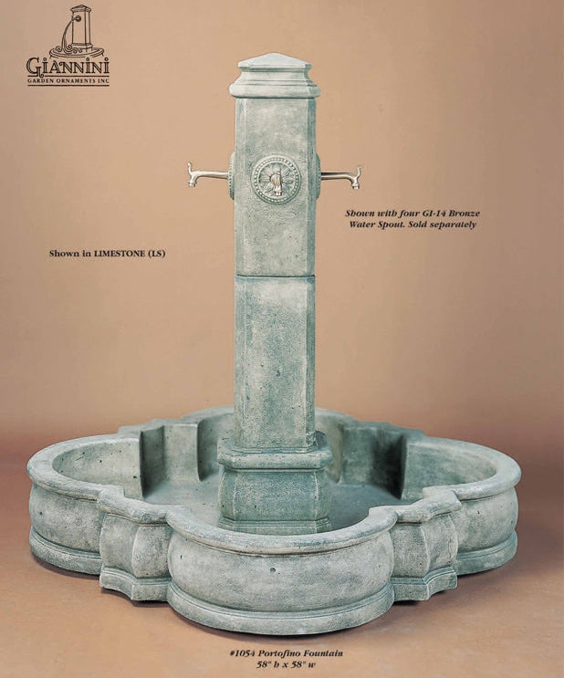 Giannini Garden Portofino Outdoor Water Fountain For Spouts 1054C