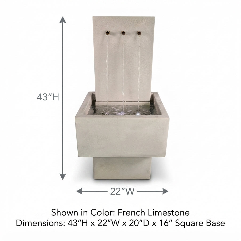 Giannini Garden Tribus Patio Outdoor Wall Fountain 1776