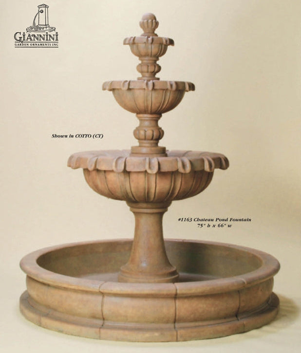 Giannini Garden Chateau Pond Outdoor Water Fountain 1163