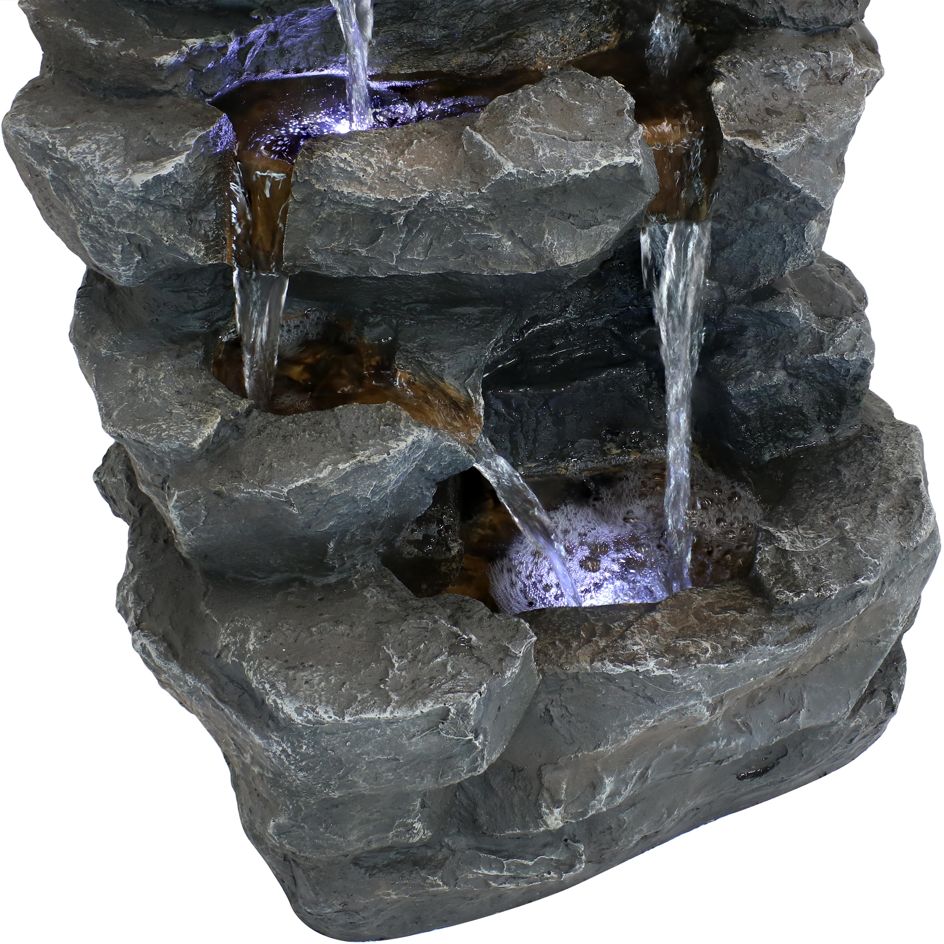 Sunnydaze 24" Grotto Falls Water Fountain with LED Lights