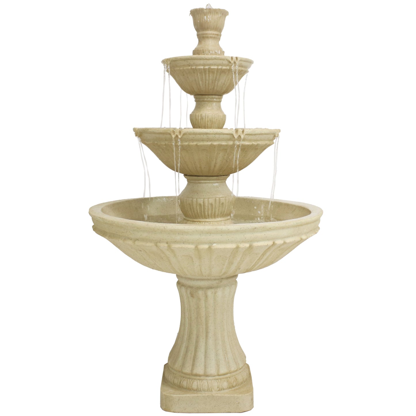 Sunnydaze 55" H Classic Designer 3-Tier Outdoor Water Fountain
