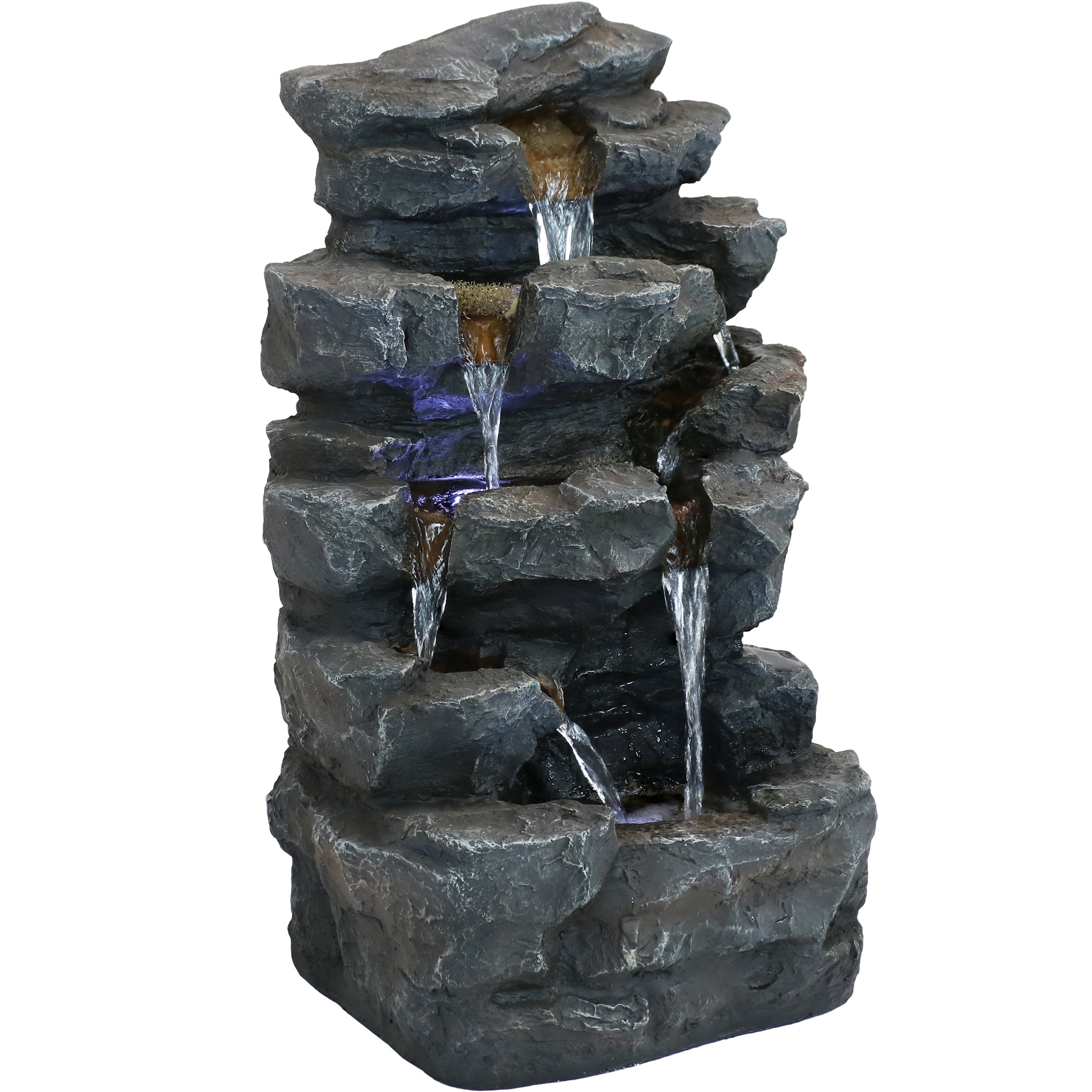 Sunnydaze 24" Grotto Falls Water Fountain with LED Lights