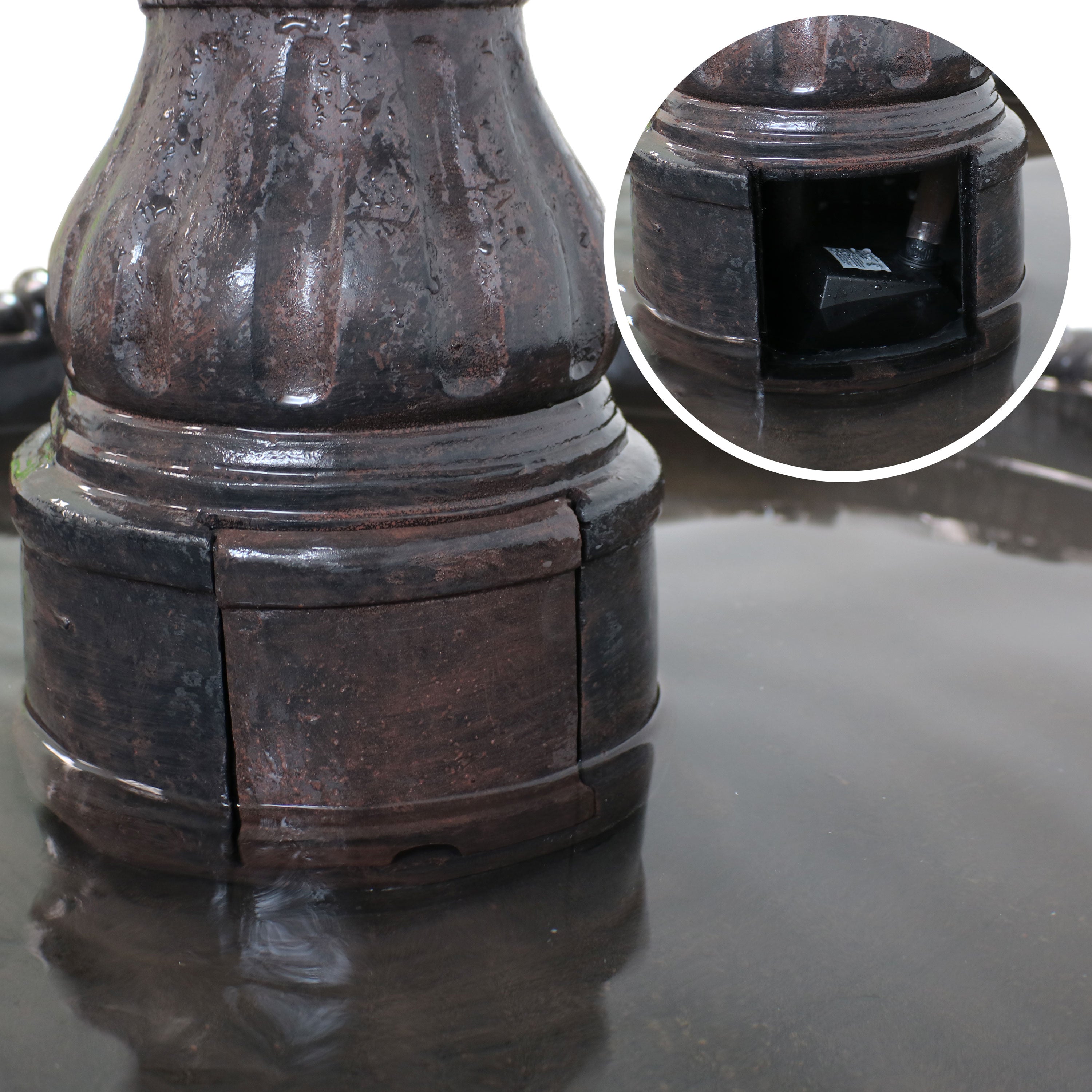 Sunnydaze 80" H 4-Tier Grand Courtyard Outdoor Water Fountain