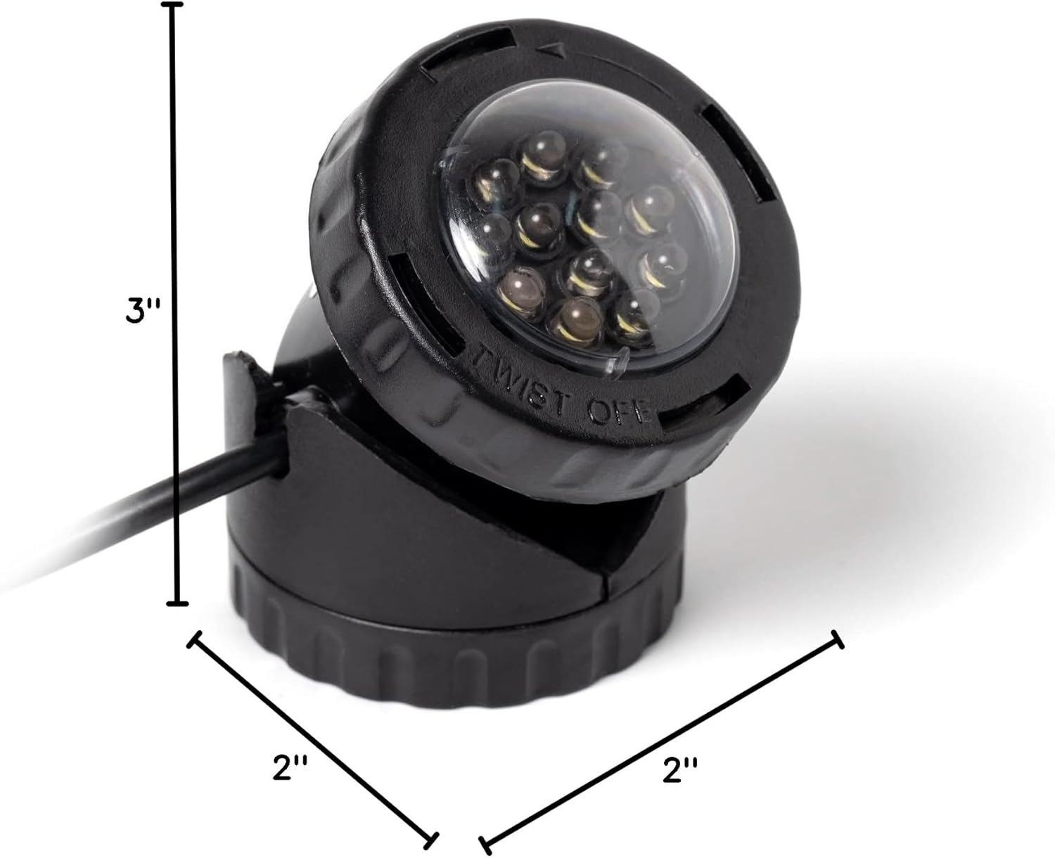 Underwater Fountain Pond Submersible LED Light with Photocell Sensor, Set of 4