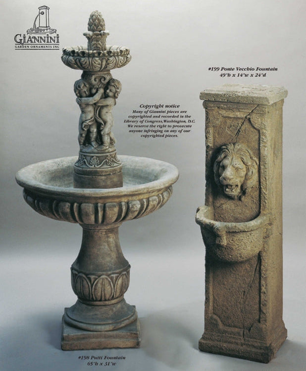 Giannini Garden Ponte Vecchio Outdoor Water Fountain 199