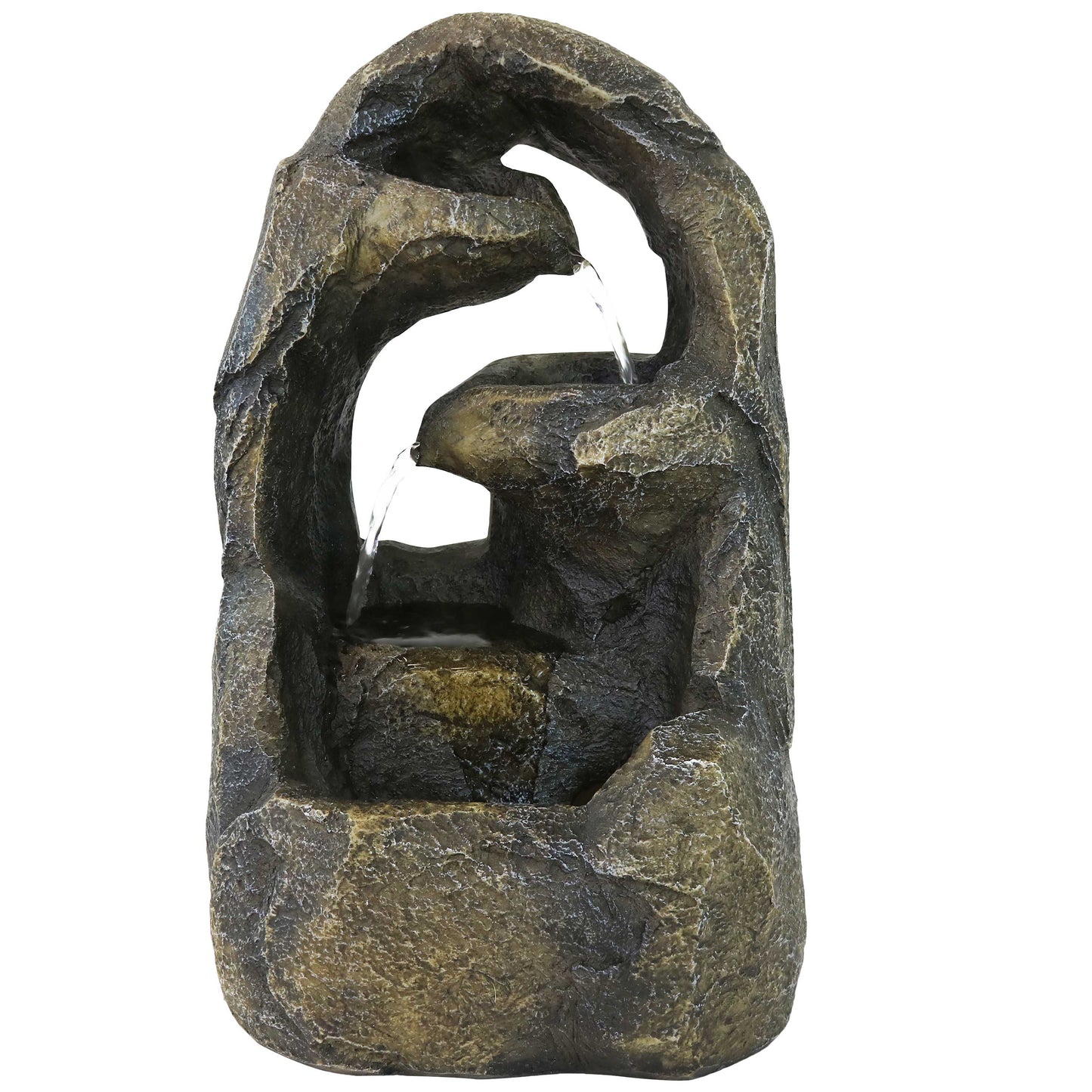 Sunnydaze 12" Cavernous Rock Tiers Indoor Tabletop Fountain