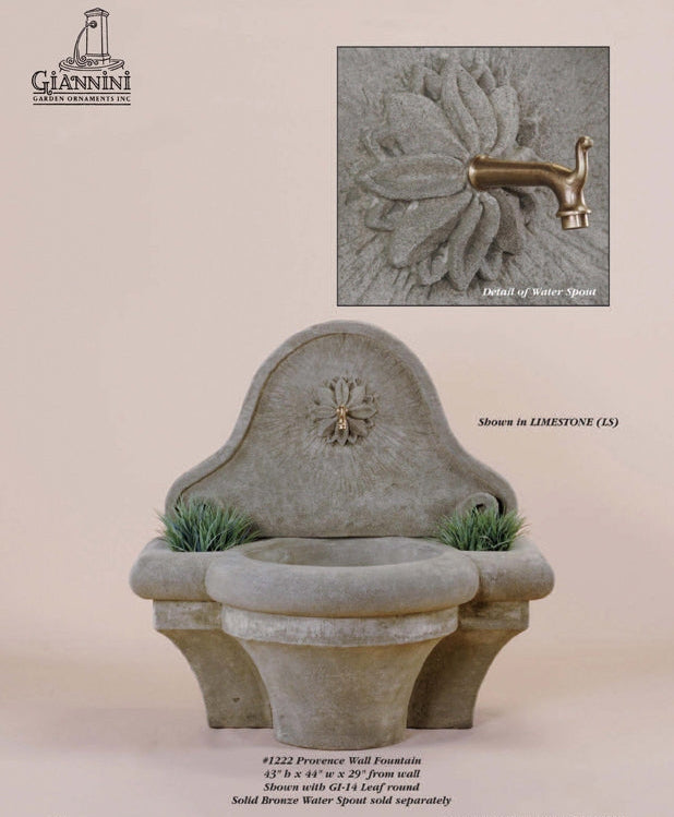Giannini Garden Provence Outdoor Wall Fountain For Spout 1222