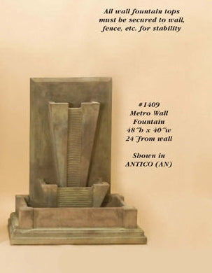 Giannini Garden Metro Outdoor Wall Fountain 1409