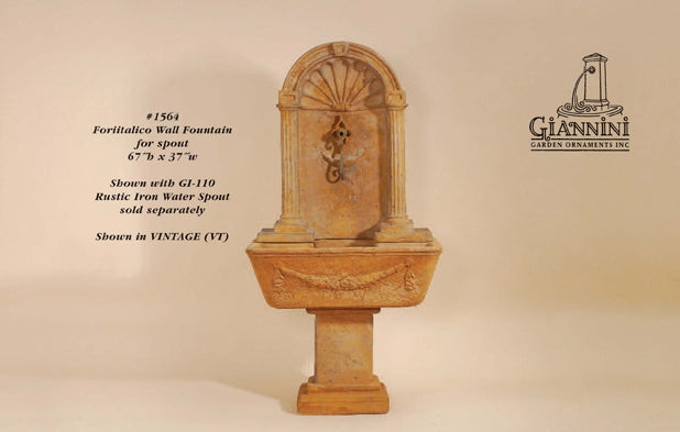 Giannini Garden Foritalico Outdoor Wall Fountain For Spout 1564C