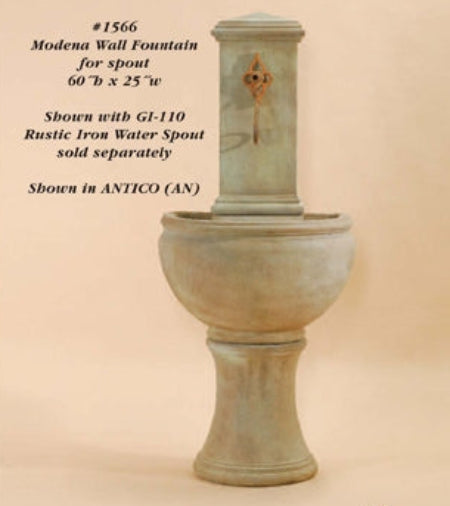 Giannini Garden Modena Outdoor Wall Fountain For Spout 1566C