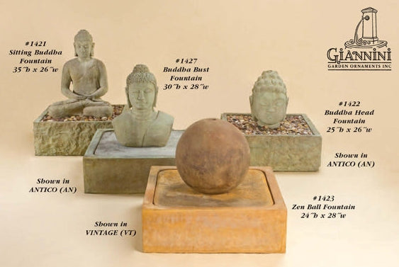 Giannini Garden Sitting Buddha Outdoor Water Fountain 1421