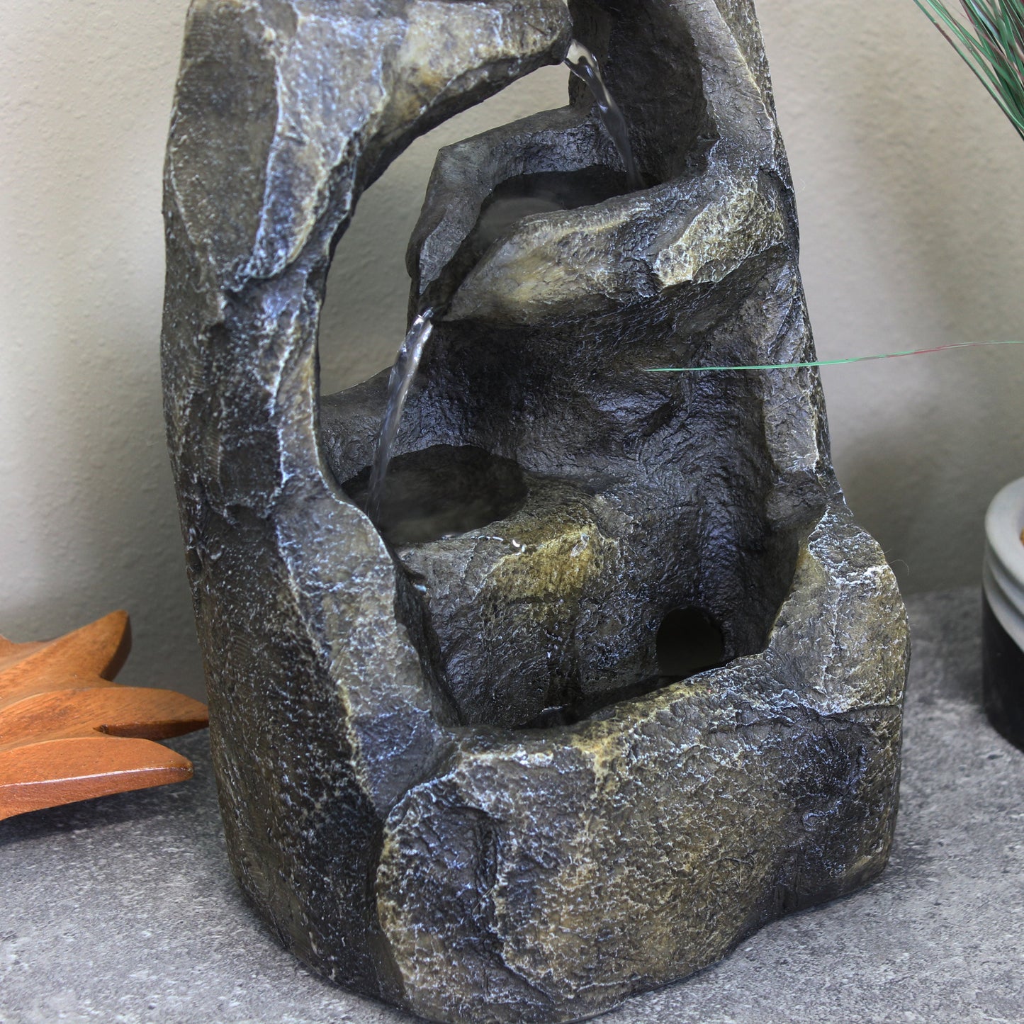 Sunnydaze 12" Cavernous Rock Tiers Indoor Tabletop Fountain