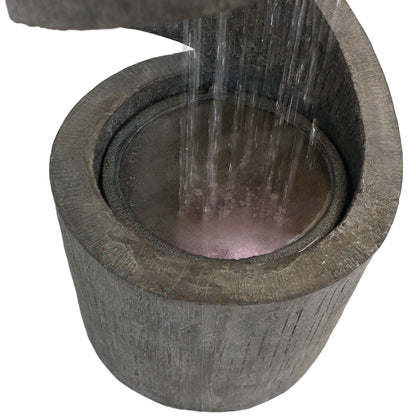 Sunnydaze 31" Showering Spiral Electric Water Fountain with LED Light