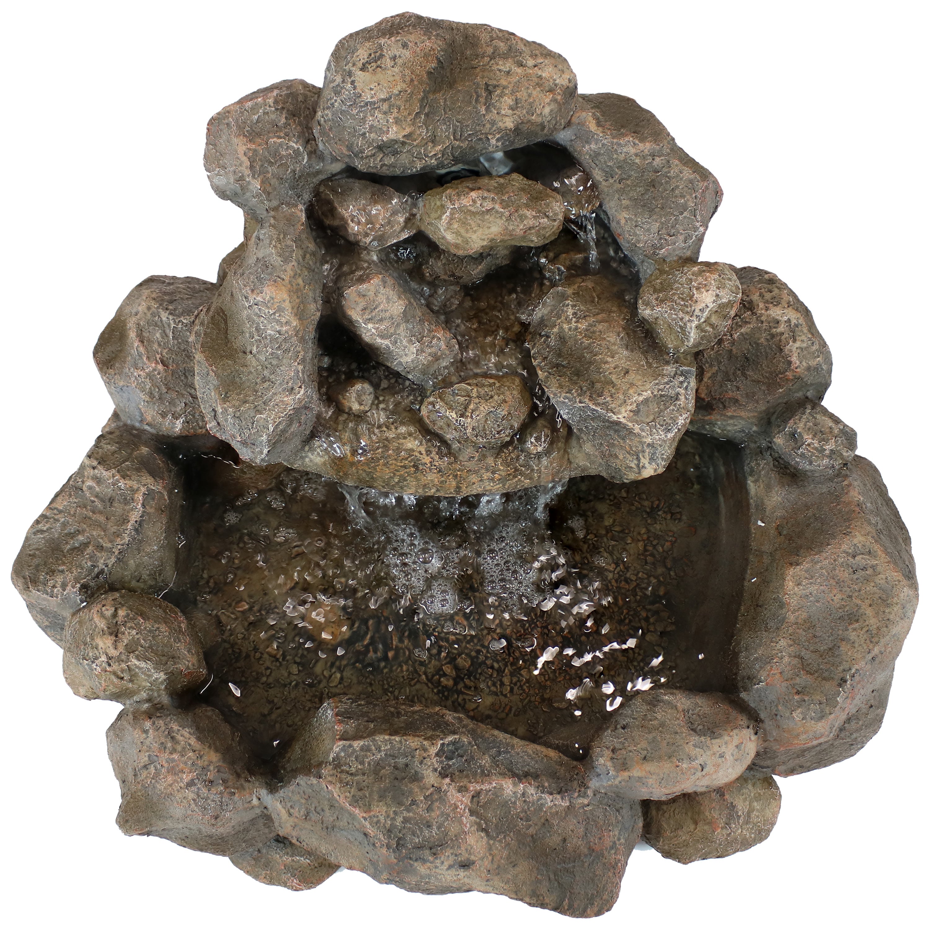 Sunnydaze 18" H Rocky Ravine Outdoor Water Fountain