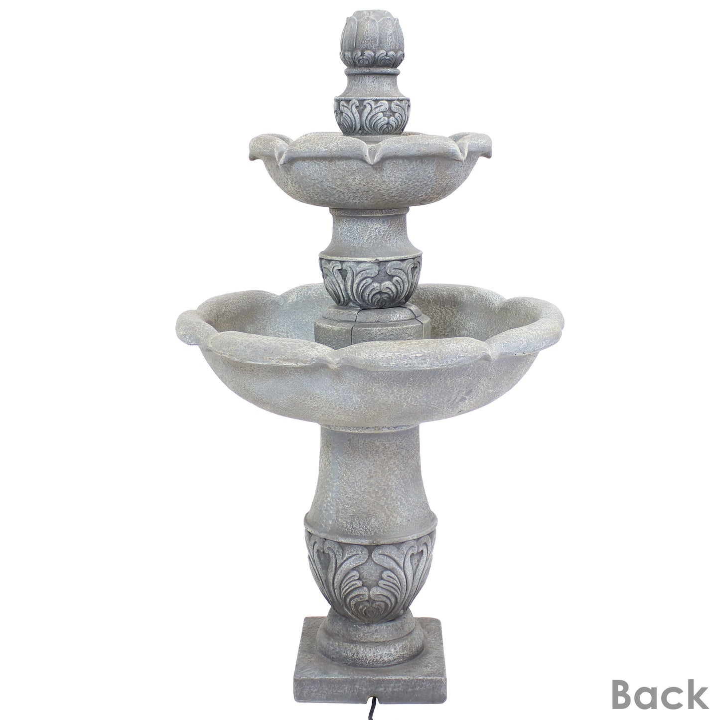 Sunnydaze 50" 2-Tier Outdoor Water Fountain French Garden Design