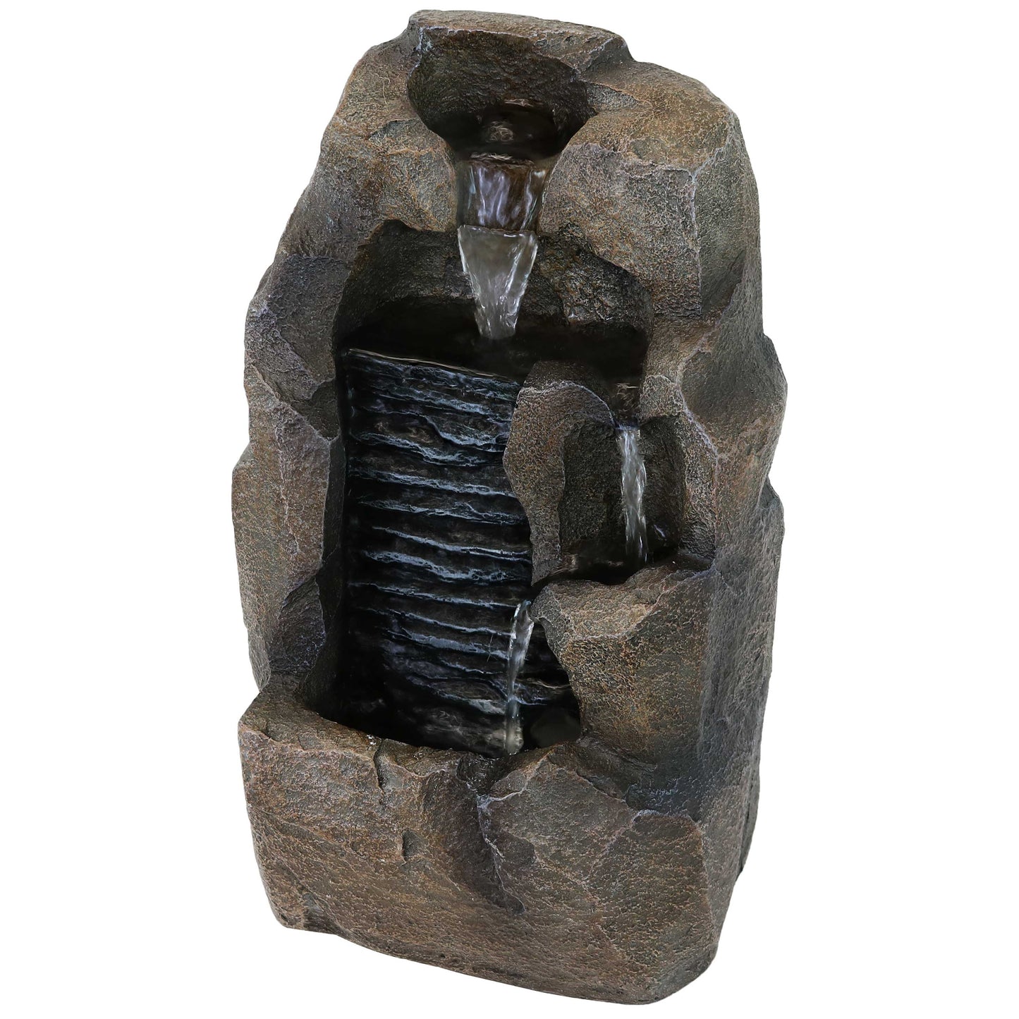 Sunnydaze 11" Stony Rock Waterfall Indoor Tabletop Fountain