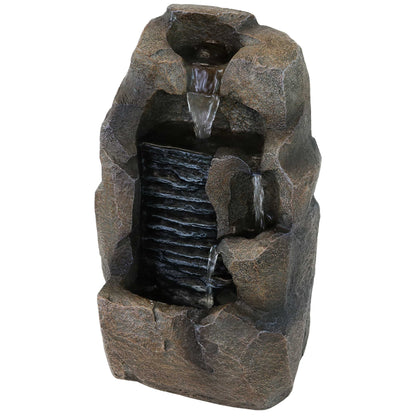 Sunnydaze 11" Stony Rock Waterfall Indoor Tabletop Fountain