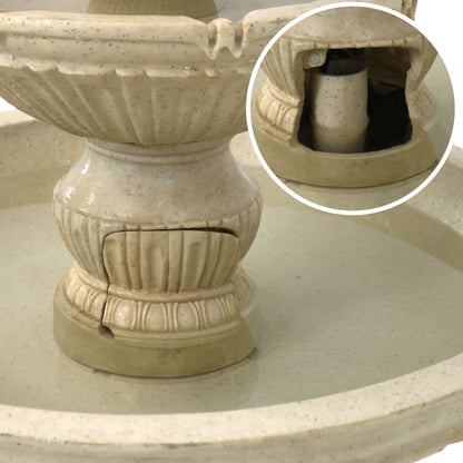Sunnydaze 55" H Classic Designer 3-Tier Outdoor Water Fountain