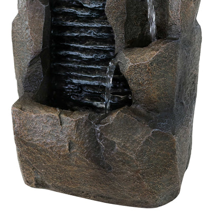 Sunnydaze 11" Stony Rock Waterfall Indoor Tabletop Fountain