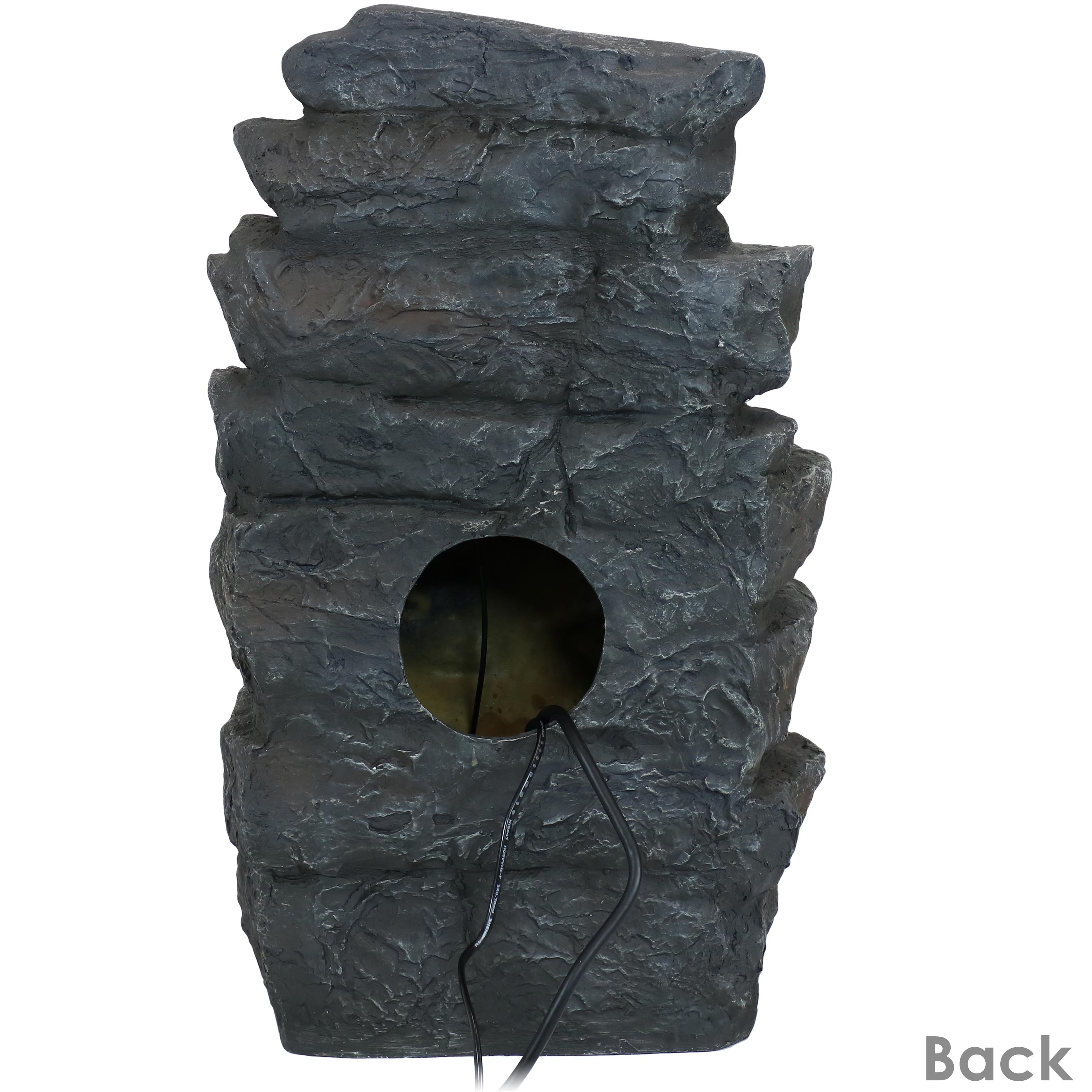 Sunnydaze 24" Grotto Falls Water Fountain with LED Lights