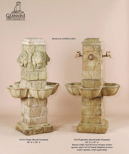 Giannini Garden Quattro Rustichella Outdoor Water Fountain For 4 Spouts 1145