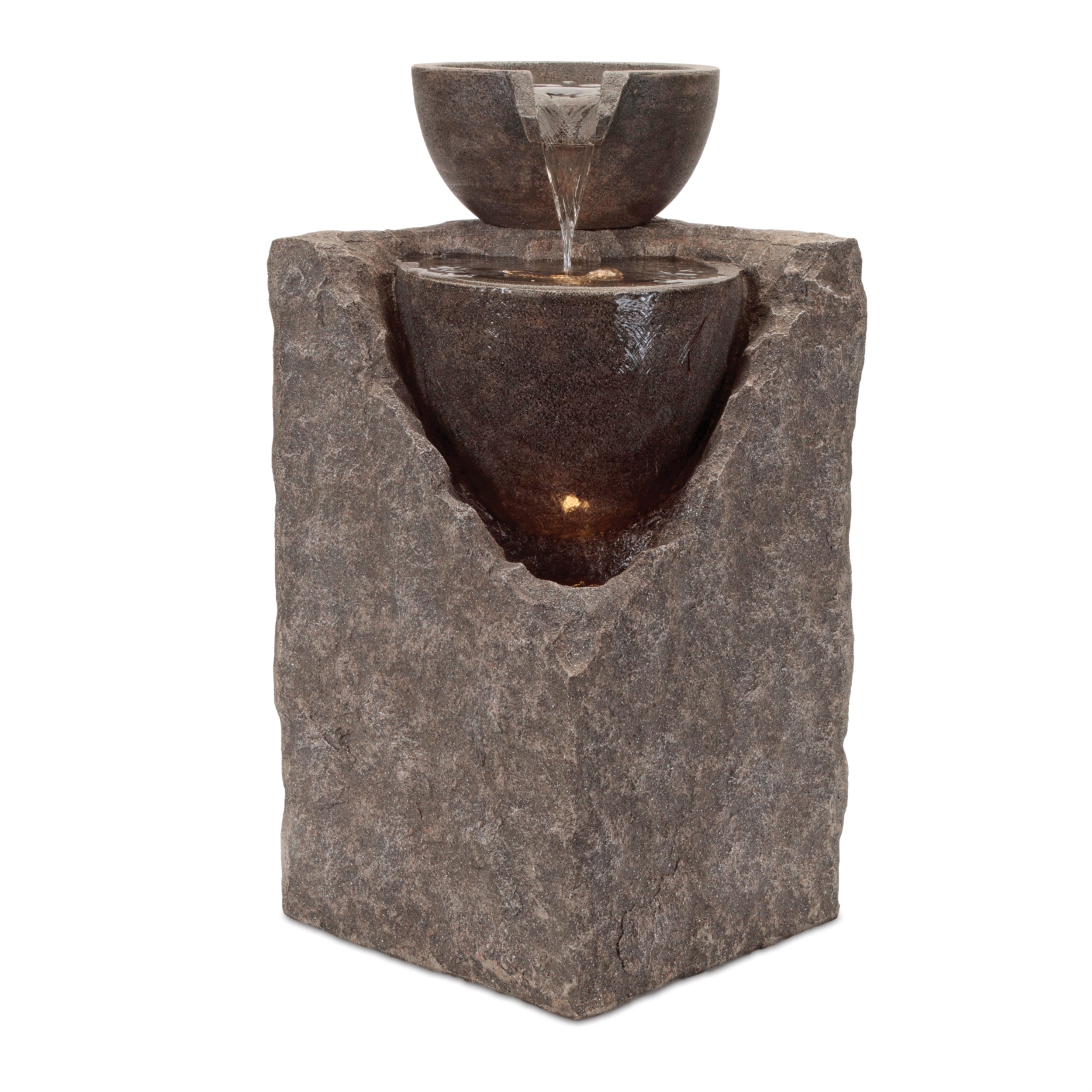 Melrose International 11.5"SQ x 24"H Resin Fountain 96025DS