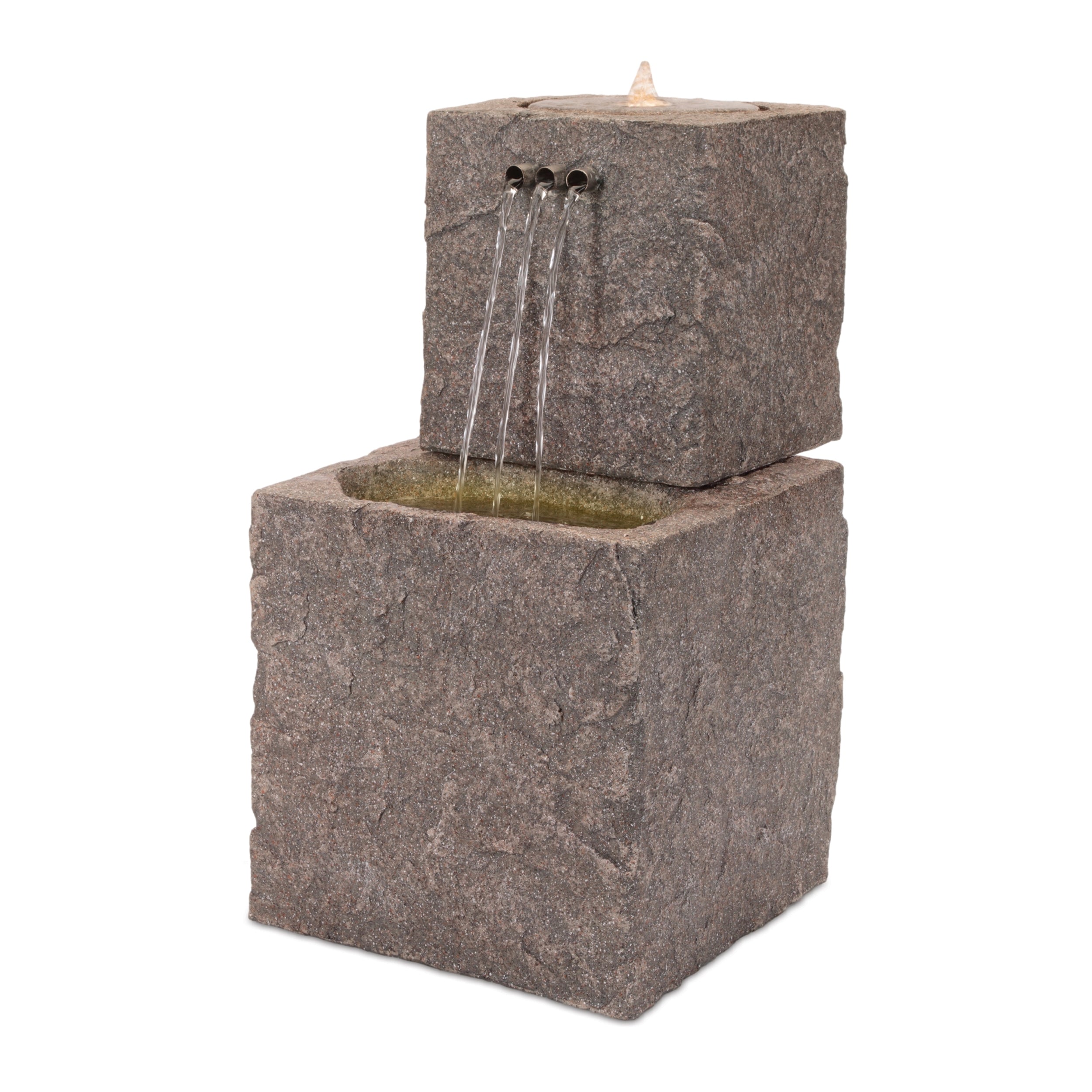 Melrose International 12"SQ x 22"H Resin Fountain 96030DS