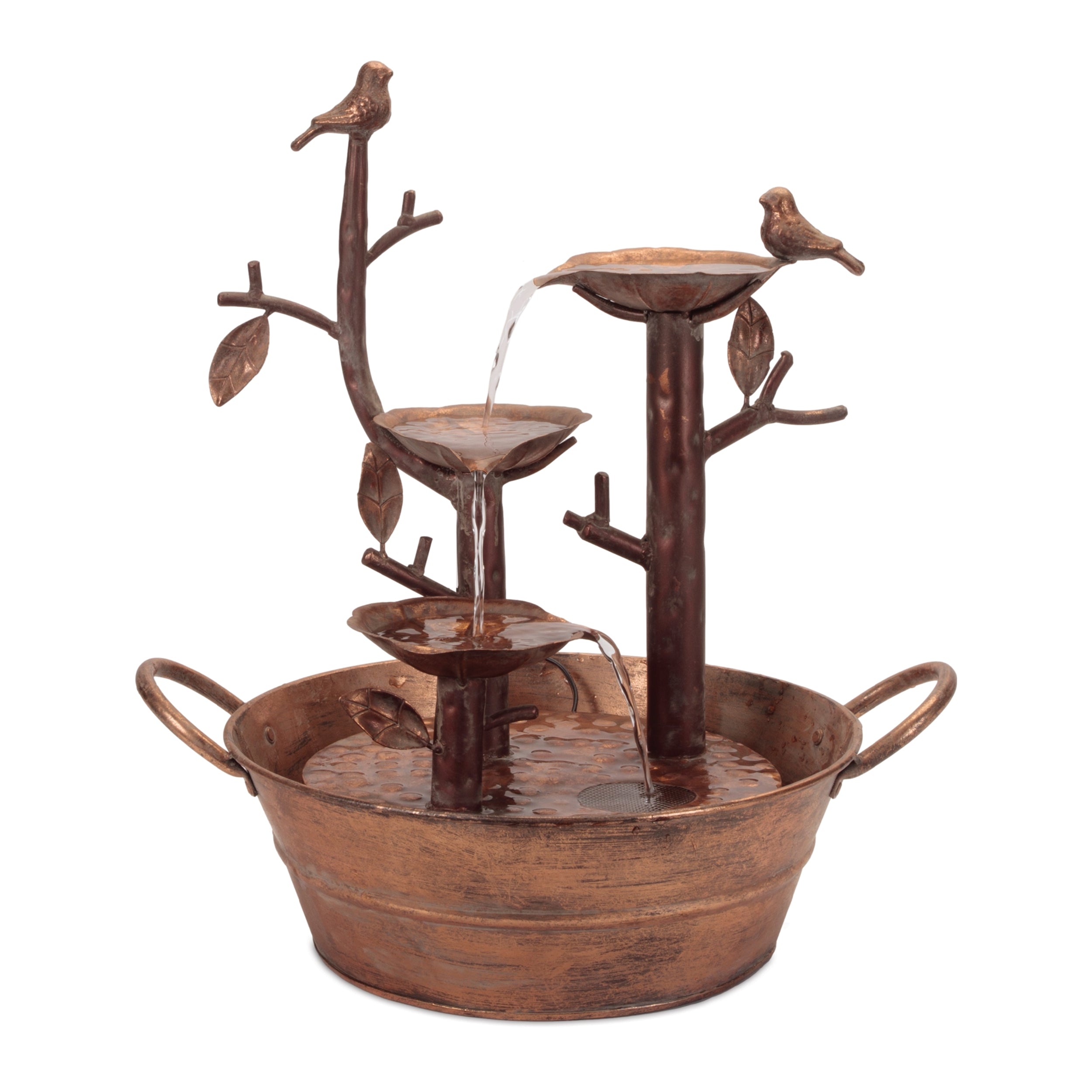 Melrose International 18.5”H Iron Fountain with Birds 96088DS