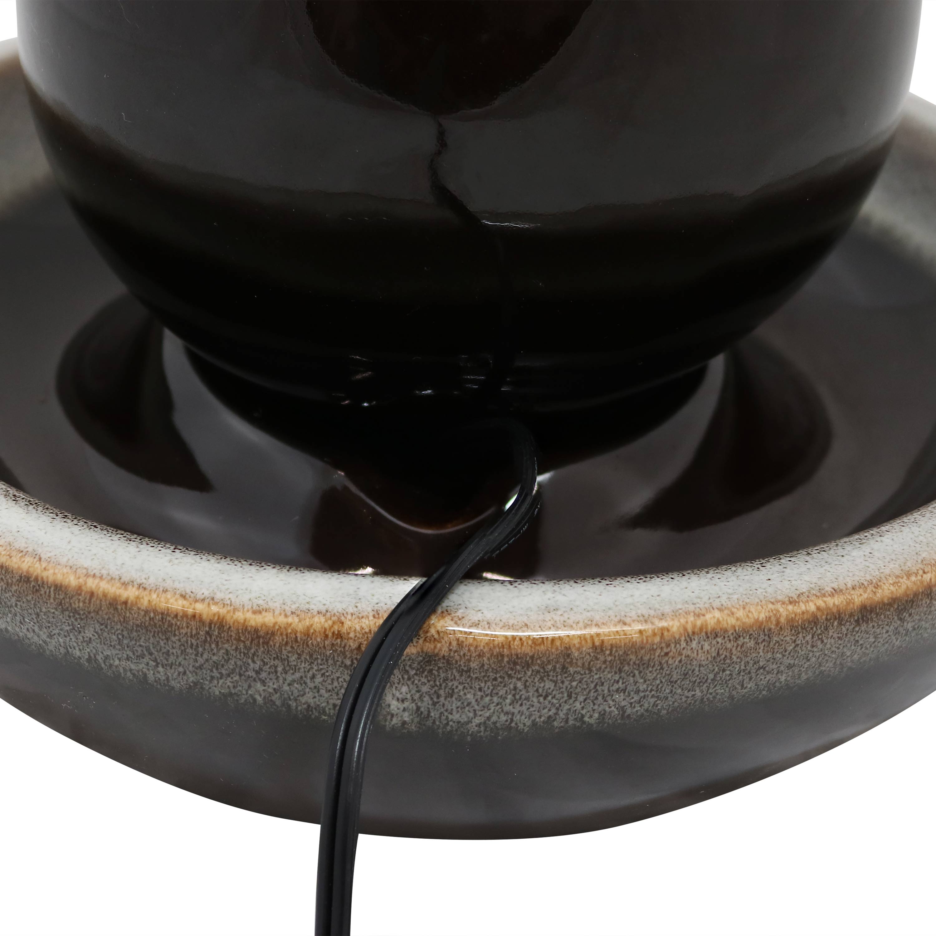 Sunnydaze Ceramic Tabletop 7" Water Fountain with Modern Orb Design