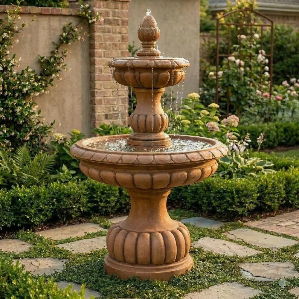 Giannini Garden Ambra Two Tier Outdoor Water Fountain 1280