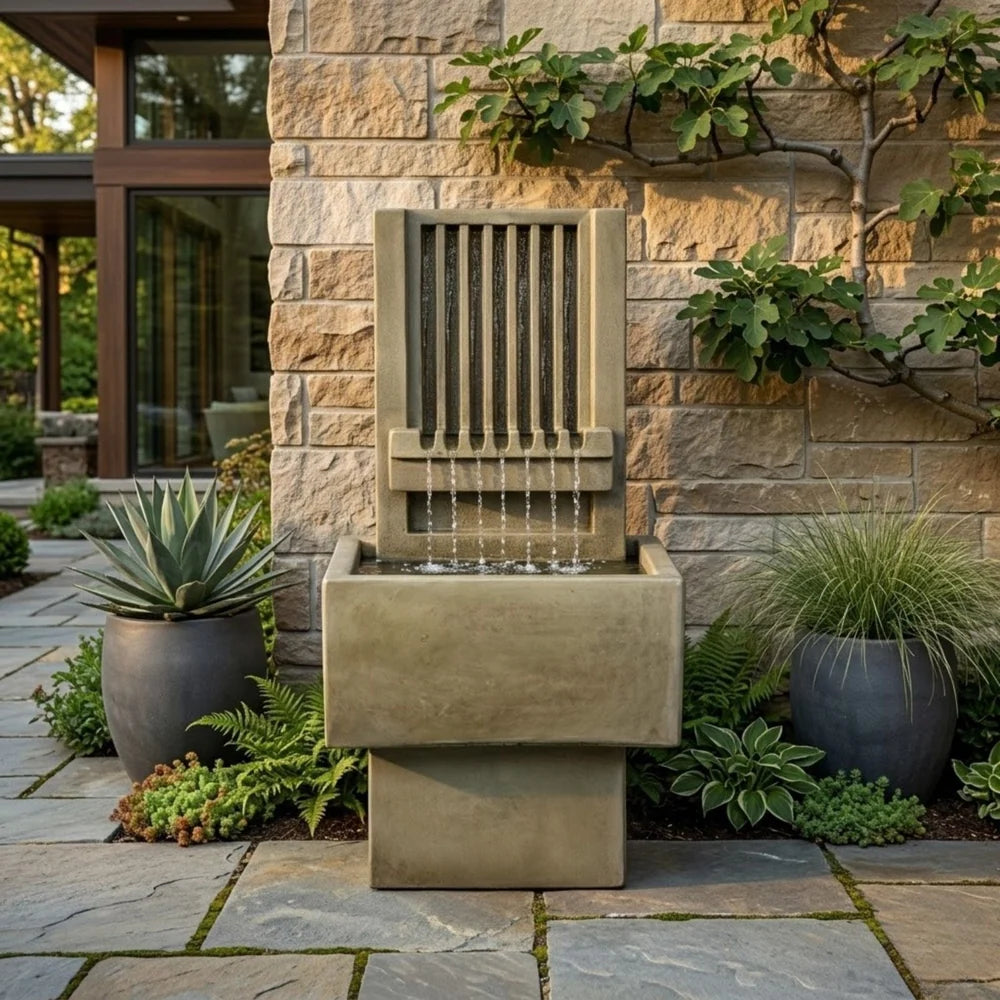 Giannini Garden Brentwood Channel Patio Outdoor Water Fountain 1828